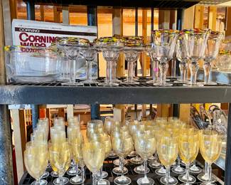 Block Crystal and Pier One glasses, new