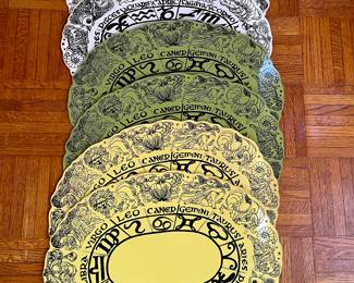 Vintage horoscope placemats