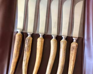 Stag handle knife set