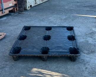 Heavy duty plastic shipping pallets and shrink wrap too.