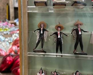 Mariachi Ornaments from Tonala, MX. Vintage.