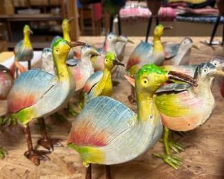 Painted birds and other animals