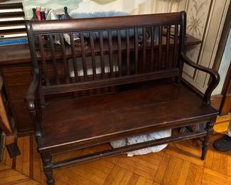 Antique wood bench 