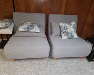 Chairs convert to beds.