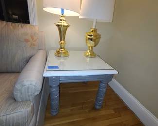 Lamps and oversized end tables