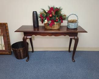 Entry table, and decor 