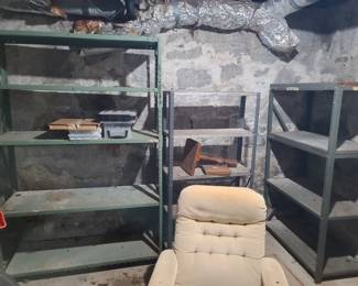 Metal shelves