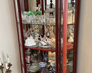 Corner China cabinet full of goodies!