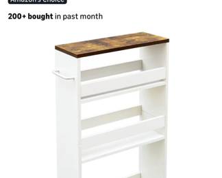 4 Tier White Slim Storage Cart with Handle, Slide Out Storage Rolling Utility Cart Mobile Shelving Unit Organizer Trolley for Small Spaces Kitchen Laundry Narrow Places
New in box! 
Retails for over $50 on Amazon