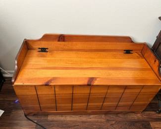 Bench with Storage
Great condition! 
41” x 16” x 17” tall to seat, 23” tall to back.
Must be able to move and load yourself