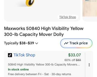 MaxWorks 300lb Capacity Floor Mover Dolly
New in box