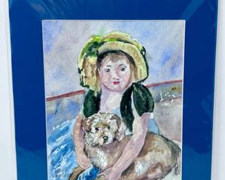 113 ReproductionofSarawithherDogbyMaryCassatt