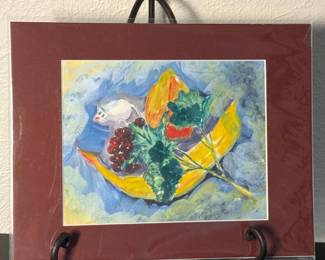 22 FruitStillLifeWithMouseOriginalWatercolorbyBarbParsloe
