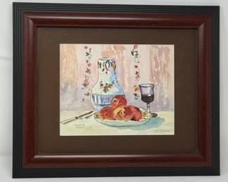 78 StillLifeWithApplesPitcherOriginalWatercolorbyBarbParsloe