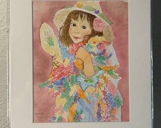 20 PlayingDressUpOriginalWatercolorPaintingbyBarbParsloe