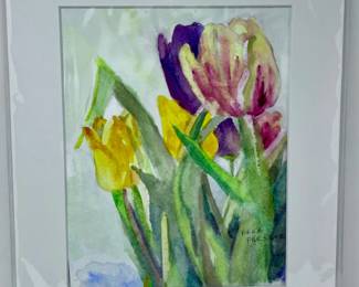 56 TulipsAnOriginalWatercolorbyBarbParsloe