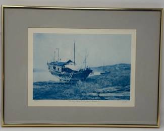 122 TheBayWhereFishingBoatAnchoredSignedbyPChanLE