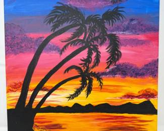 65 IslandSunsetbyLeeChildsAnOriginalAcrylicPaintingonCanvas
