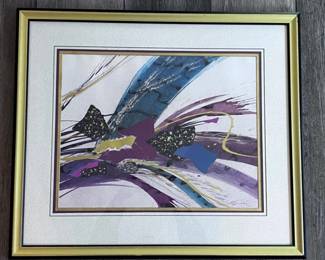 55 SignedModernAbstractArtPiece