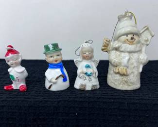 171 4SmallCeramicChristmasOrnaments