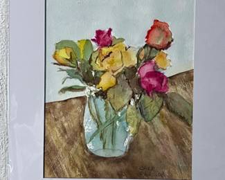 39 OriginalRoseBouquetWatercolorPaintingbyBarbParsloe