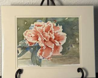 2 OriginalPeonyWatercolorSignedbyBarbParsloe