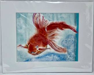 83 GinormousGoldfishAnOriginalWatercolorbyBarbParsloe