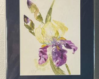 8 PurpleIrisAnOriginalWatercolorByPatDenney