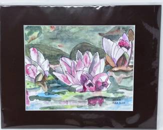 59 WaterLillieswithPenOutlinebyBarbParsloe