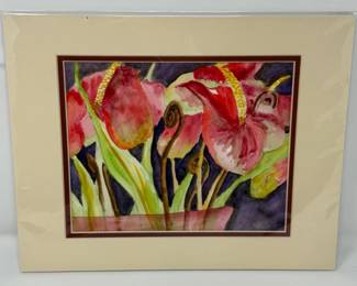 92 AnthuriumOriginalWatercolorbyBarbaraParsloe