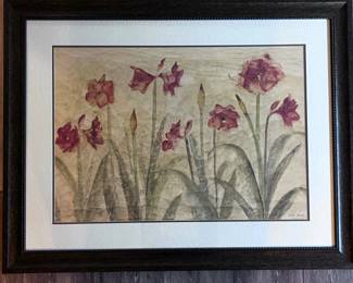 25 RowofRedAmaryllisPrintbyCheriBlum