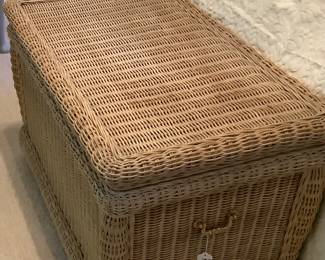 Wicker trunk. The price for the trunk is: $95.00