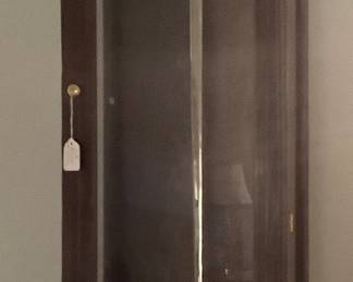 A beautiful gold sword in a handmade glass wall cabinet. Price is: $325.00 with case. Measurements are: 49” long, 13 1/2” wide, 8 3/4” depth. Would look great anywhere.