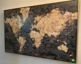 A canvas of a map.
