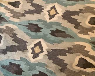 Rug in the sun room. Great colors.