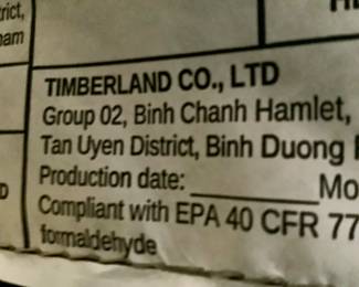 The love seat are sofa are made by Timberland Co.