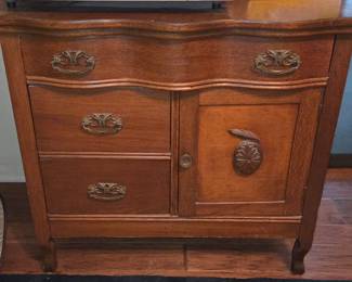 Antique oak wash stand