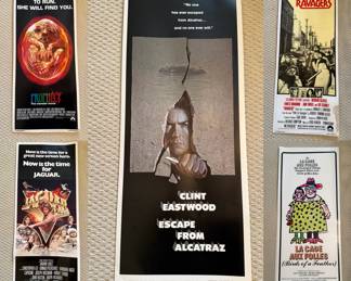 Vintage Movie Posters 
Escape From Alcatraz 1979
Prophecy 1979
Ravagers 1979
La Cage Aux Folles ( Birds of a Feather ) 1979
Jaquar Lives 1979
