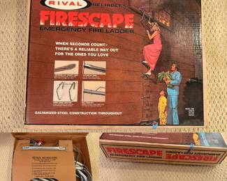 Vintage Rival Reliables Firescape Emergency Fire Ladder in original Box