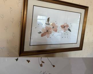 Signed C. Winterle Olson Framed Watercolor 