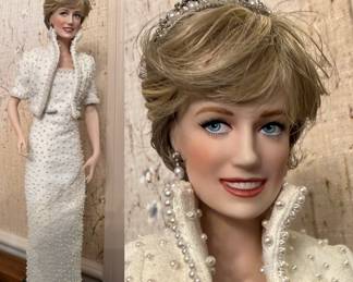 Princess  Diana porcelain doll / Franklin
Mint