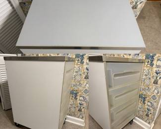 Formica/Plastic Drawers Rolling Bin