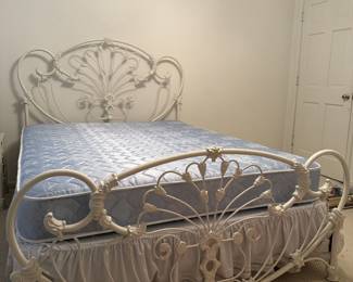 White Iron Bed
