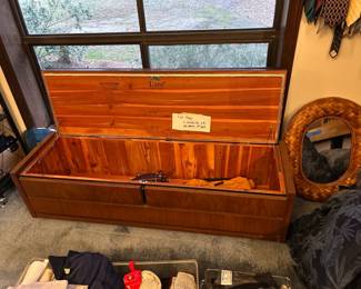 Extra long LANE cedar chest.