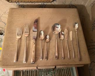 Crazy find!    137 pieces of Nickel Silver flatware.  All in a four drawer box.  Unknown manufacturer, crafted and purchased in Japan.