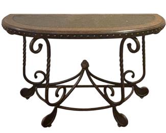 Ashley Wood Metal Sofa Table 