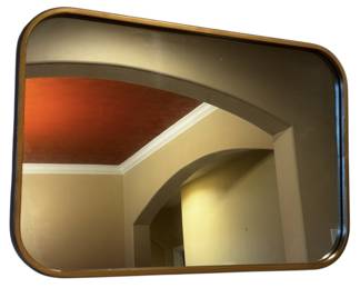Gold Toned Framed Wall Mirror 