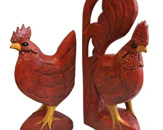 Pair of Rooster Figurines 