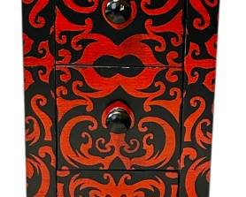 Red Black Accent Chest 