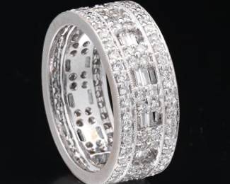 Ladies Gold and Diamond Eternity Band 